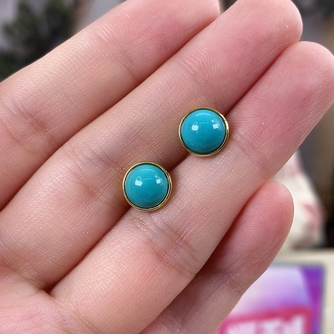 绿松石18K金镶嵌珠宝奇石