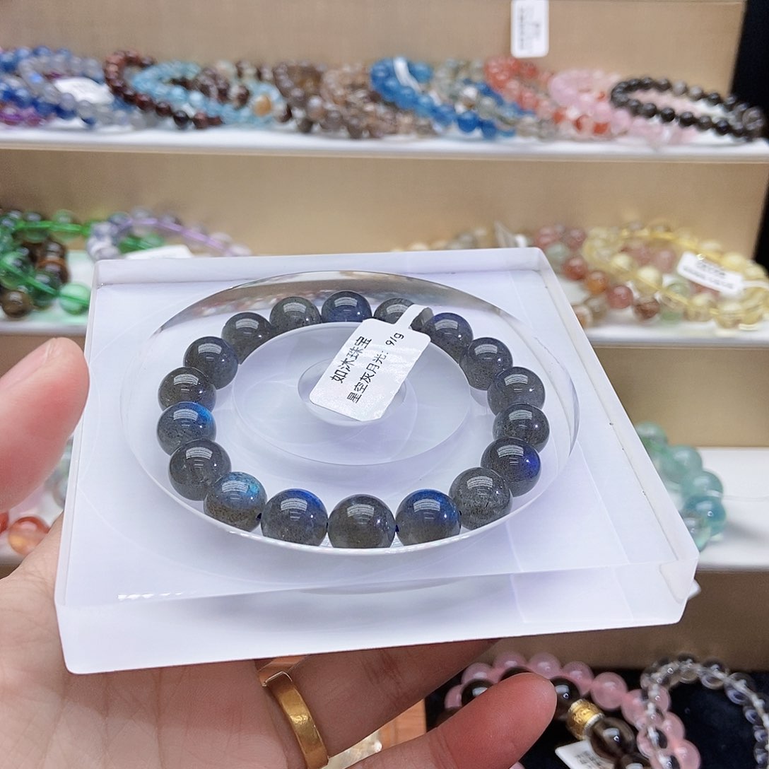 水晶手串未镶嵌蜘****7灰月11➕