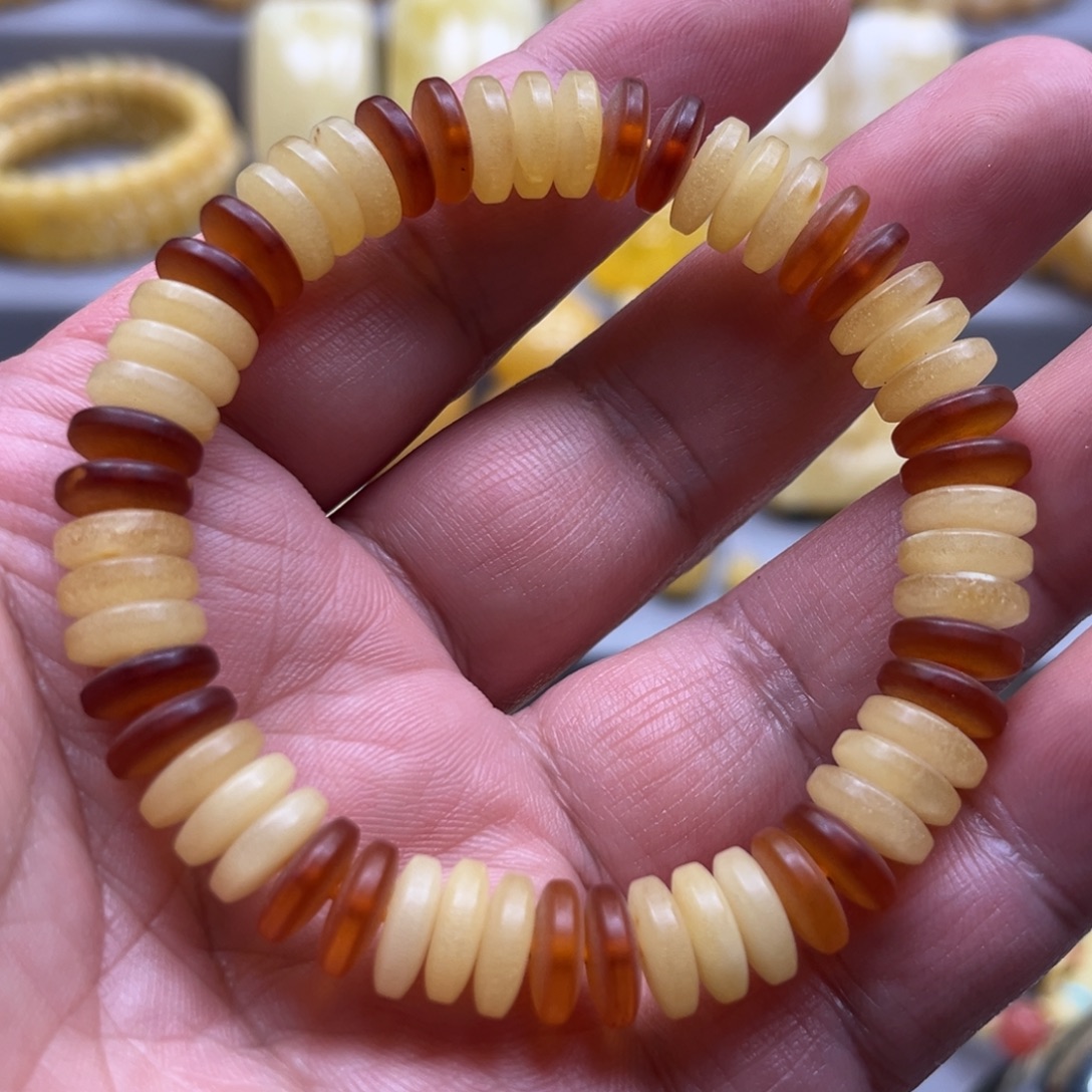 琥珀未镶嵌手链手串