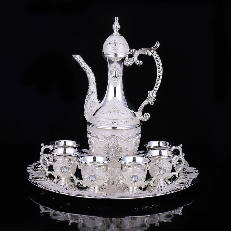 【八件套】新款圆盘凤尾水具套装送礼自用