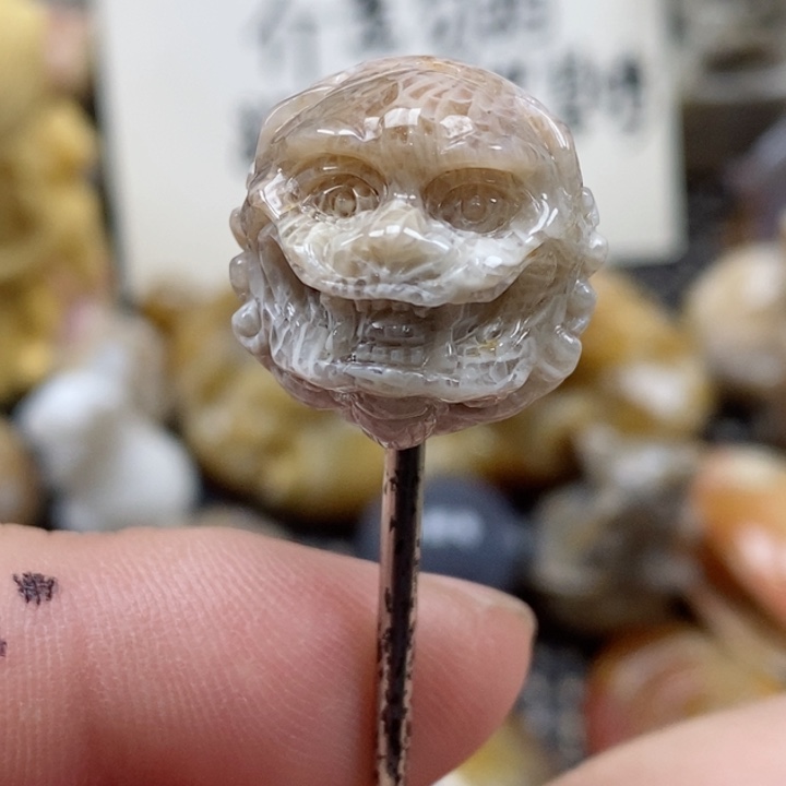颈饰未镶嵌硅化珊瑚（珊瑚玉）