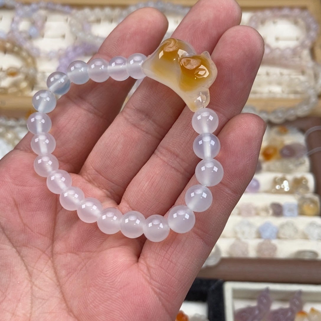 玛瑙/玉髓未镶嵌手链M55