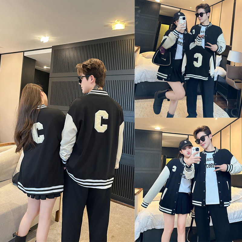 新款亲子装棒球服外套秋装一家三口母子母女装韩版夹克薄款潮