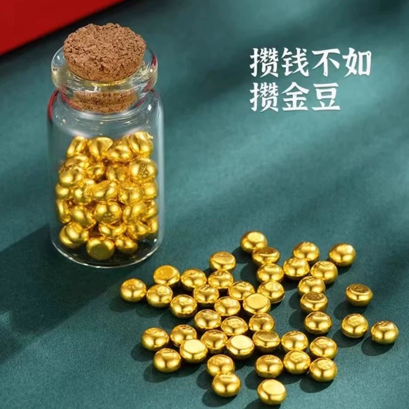 足金一克金豆足金纯黄金金豆