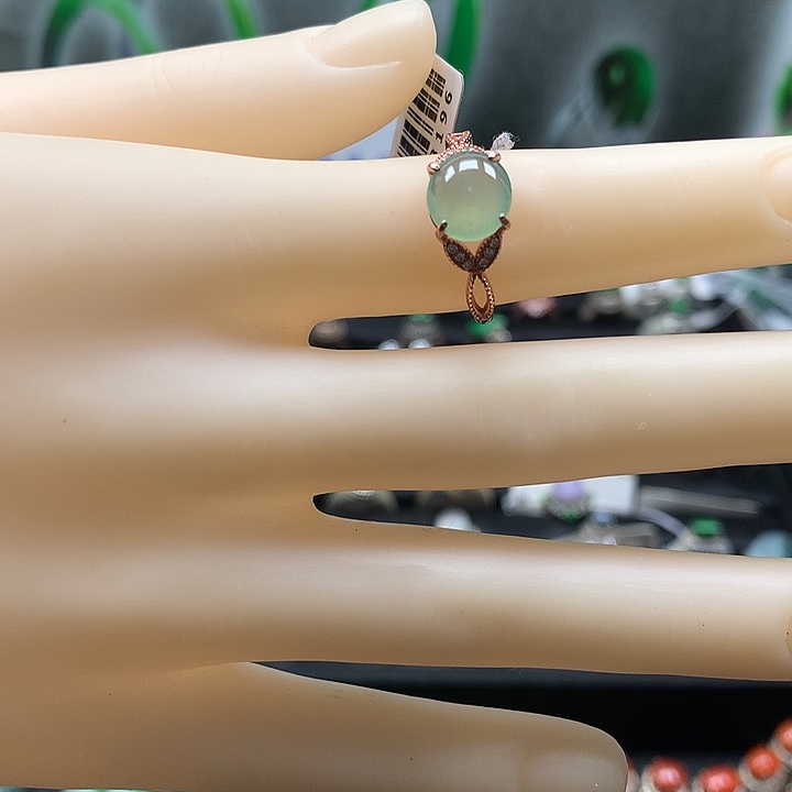 翡翠银S925镶嵌戒指