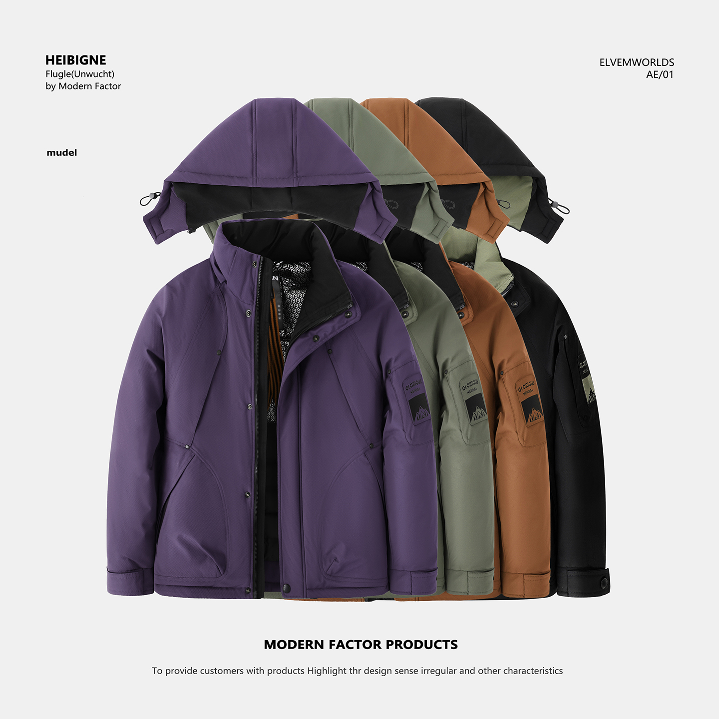 黑冰鹅/【帽子可拆】男士工装羽绒服宽松保暖羽绒衣加厚三防水外套