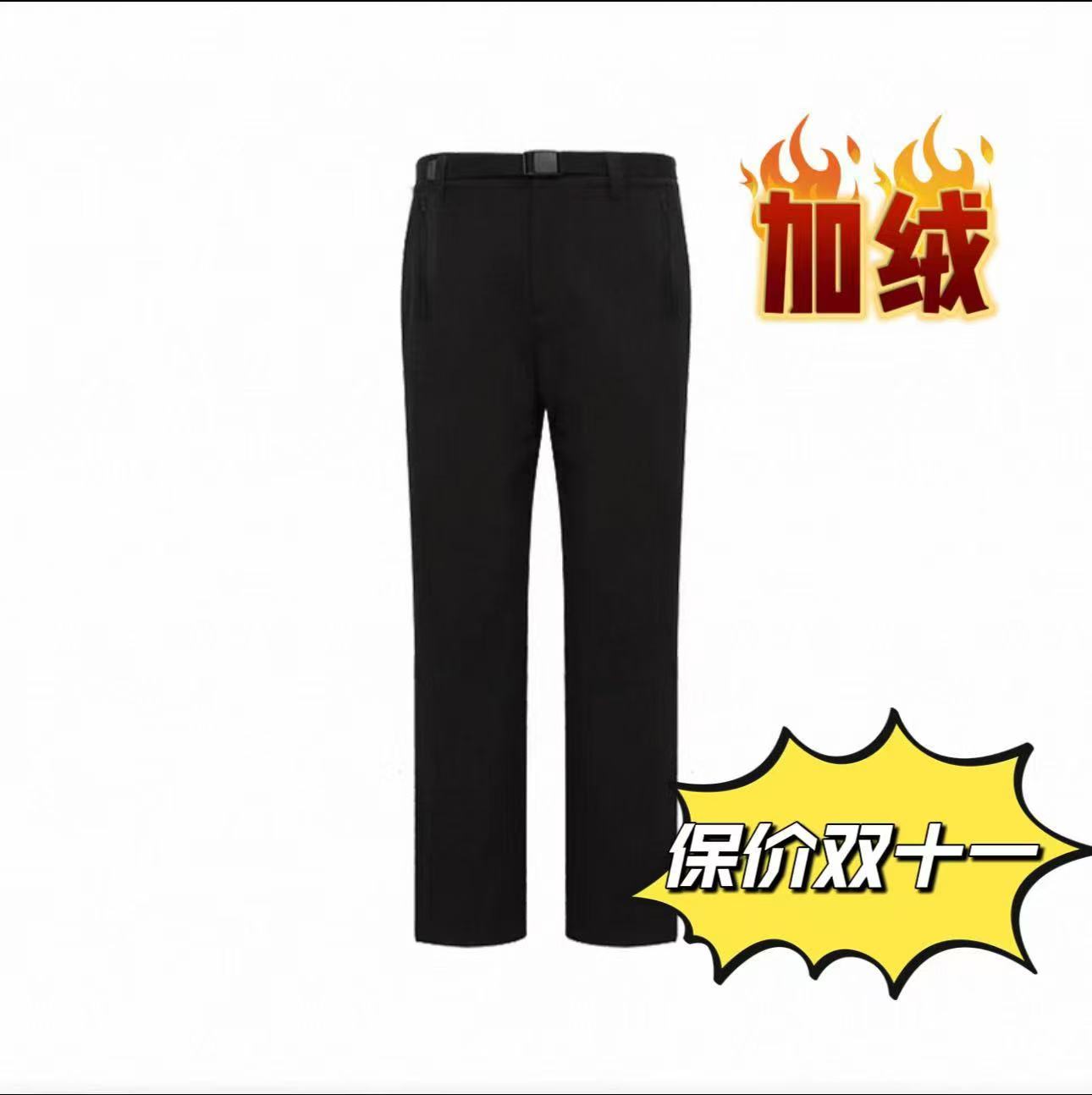 冬季25年户外加绒保暖无1防溅水雪地徒步直筒运动休闲长裤