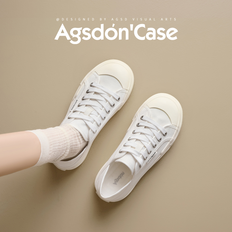 b151147白色帆布鞋女2025新款春夏两穿百搭小白鞋厚底休闲板鞋WW