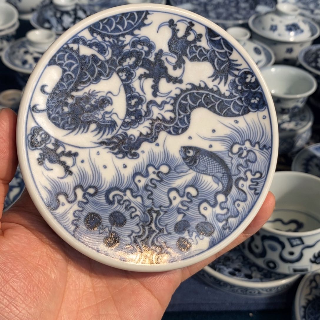 景德镇手工手绘陶瓷 大盖置