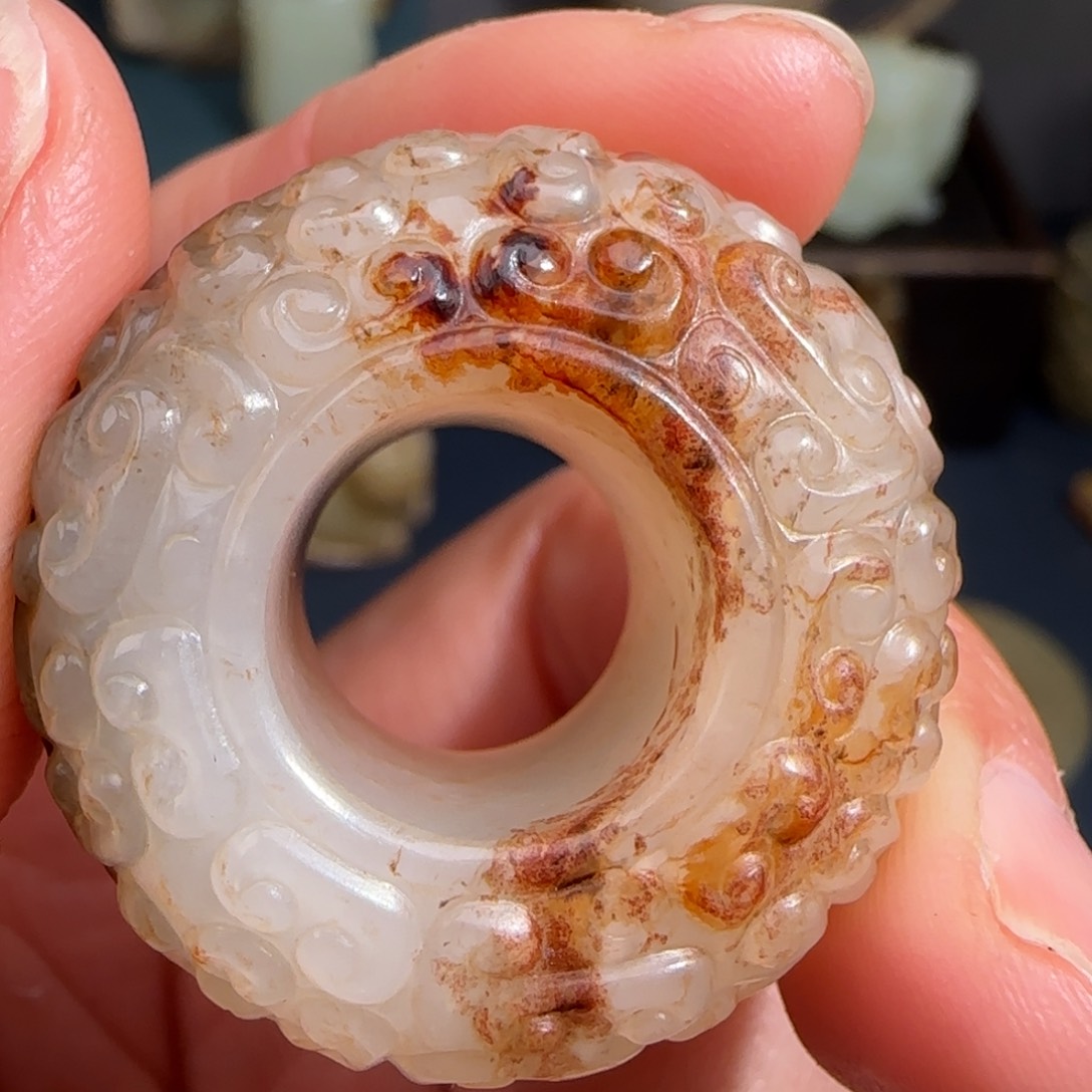 和田玉手链未镶嵌浪*