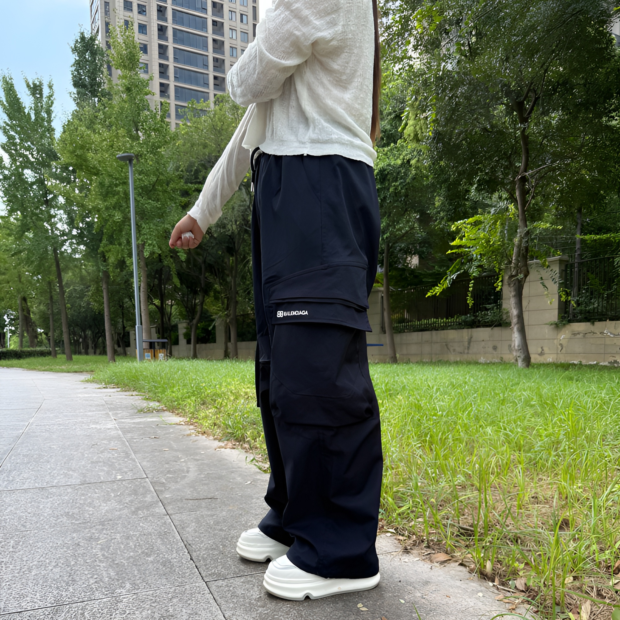 秋款童装青少年休闲户外运动中大童宽松学生直筒工装裤5280