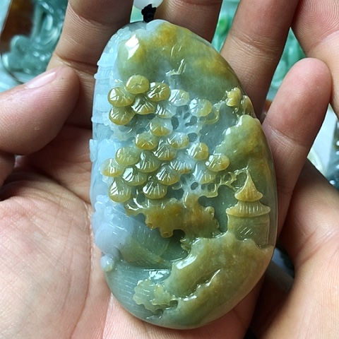 翡翠未镶嵌颈饰天然缅甸翡翠a货