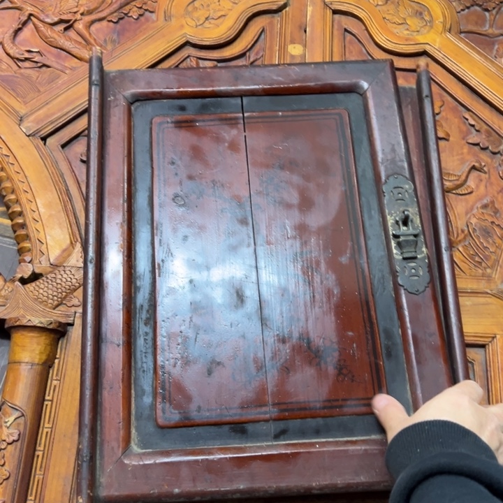 安***恙香榧木老木雕花板艺术