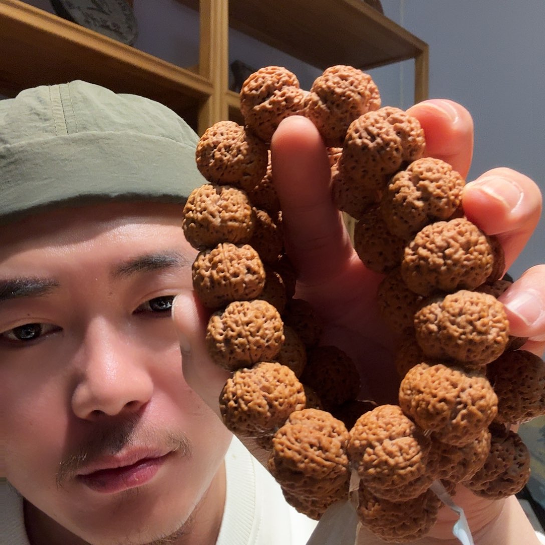 手串金刚菩提梁蜂王19毫米银标