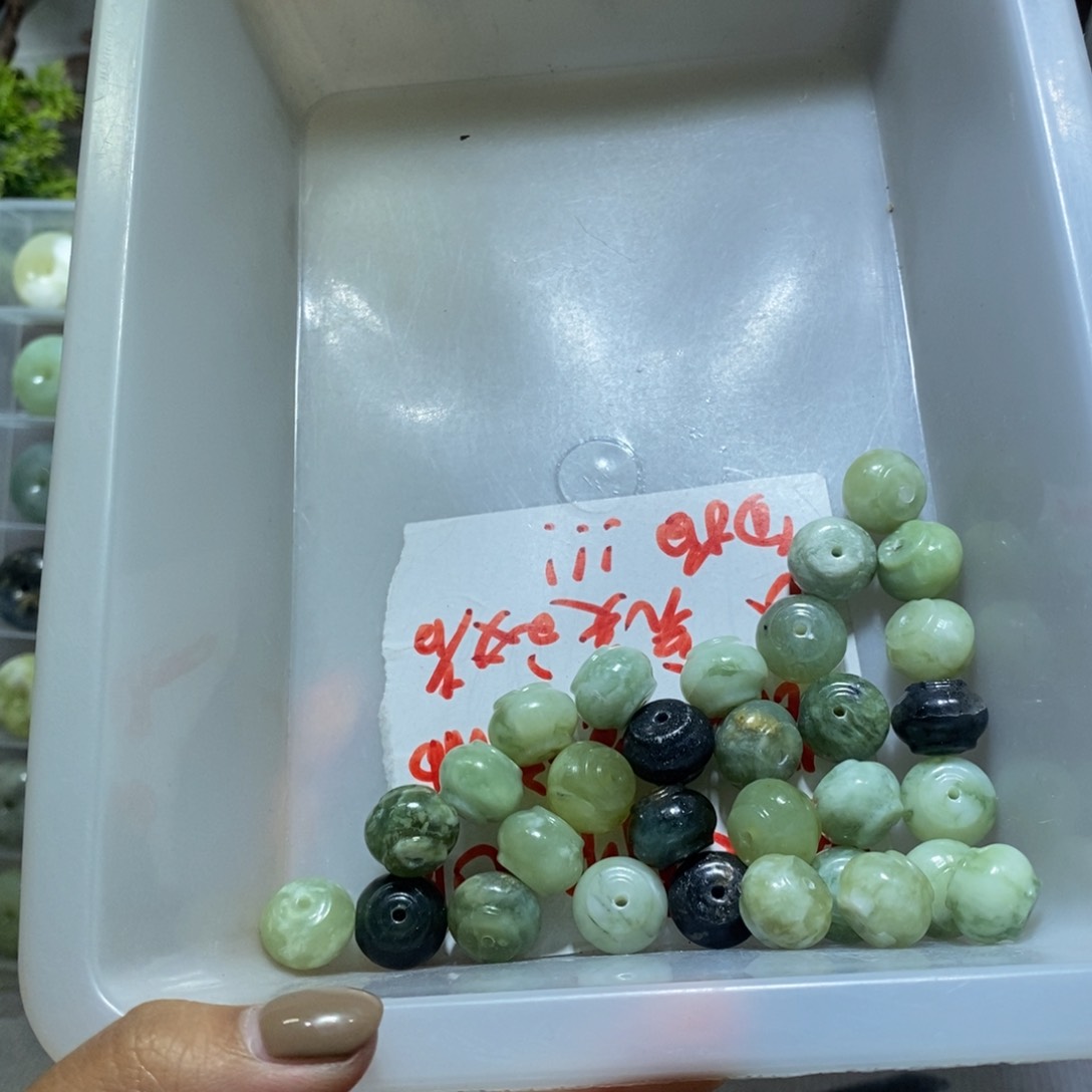 合金蛇纹石玉颈饰433