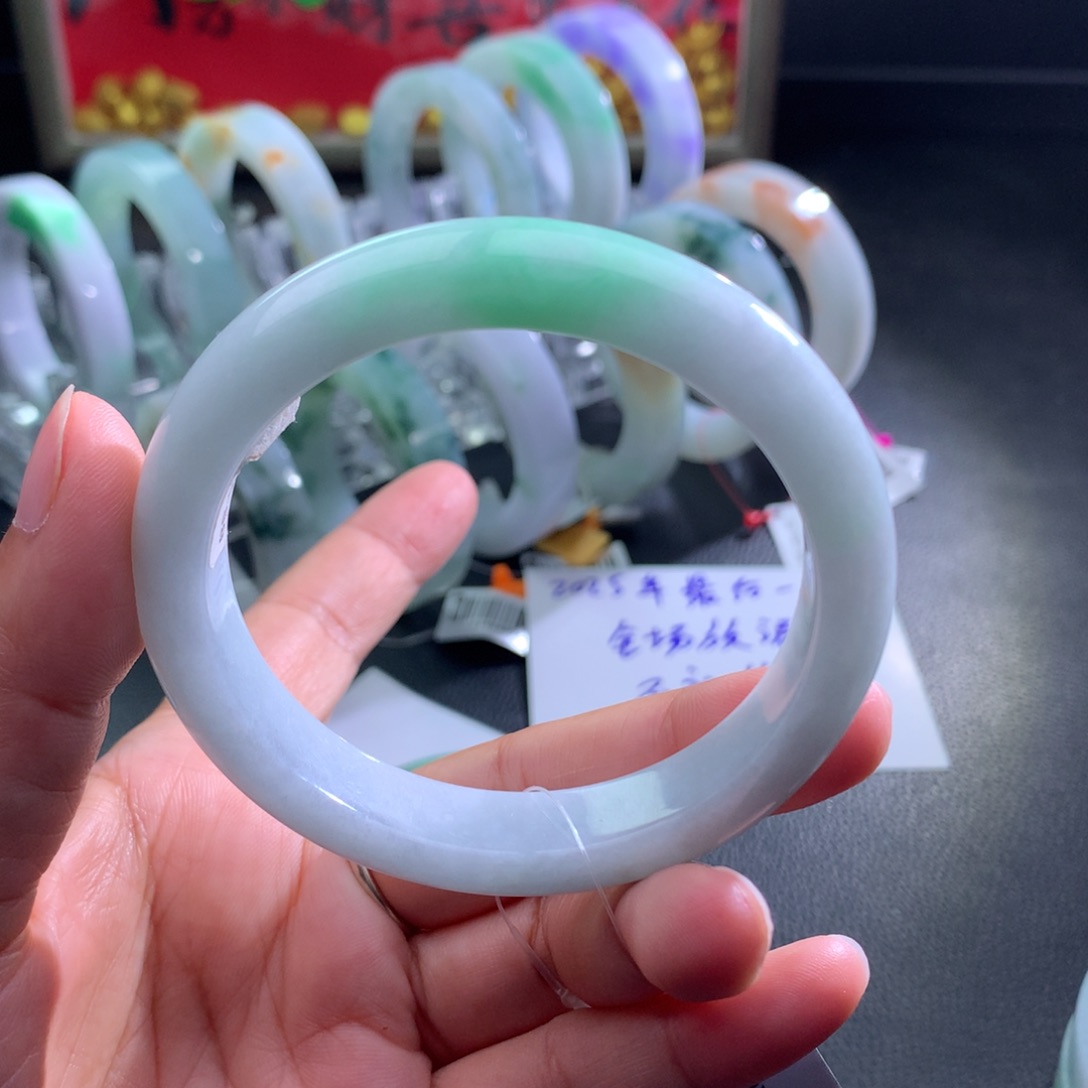 定制翡翠未镶嵌翡翠手镯59-61