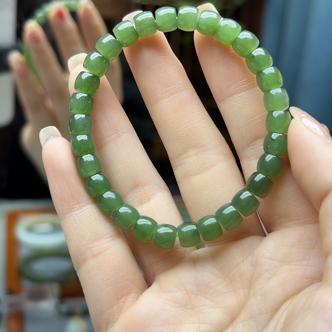 和田玉（碧玉）未镶嵌手串Zd