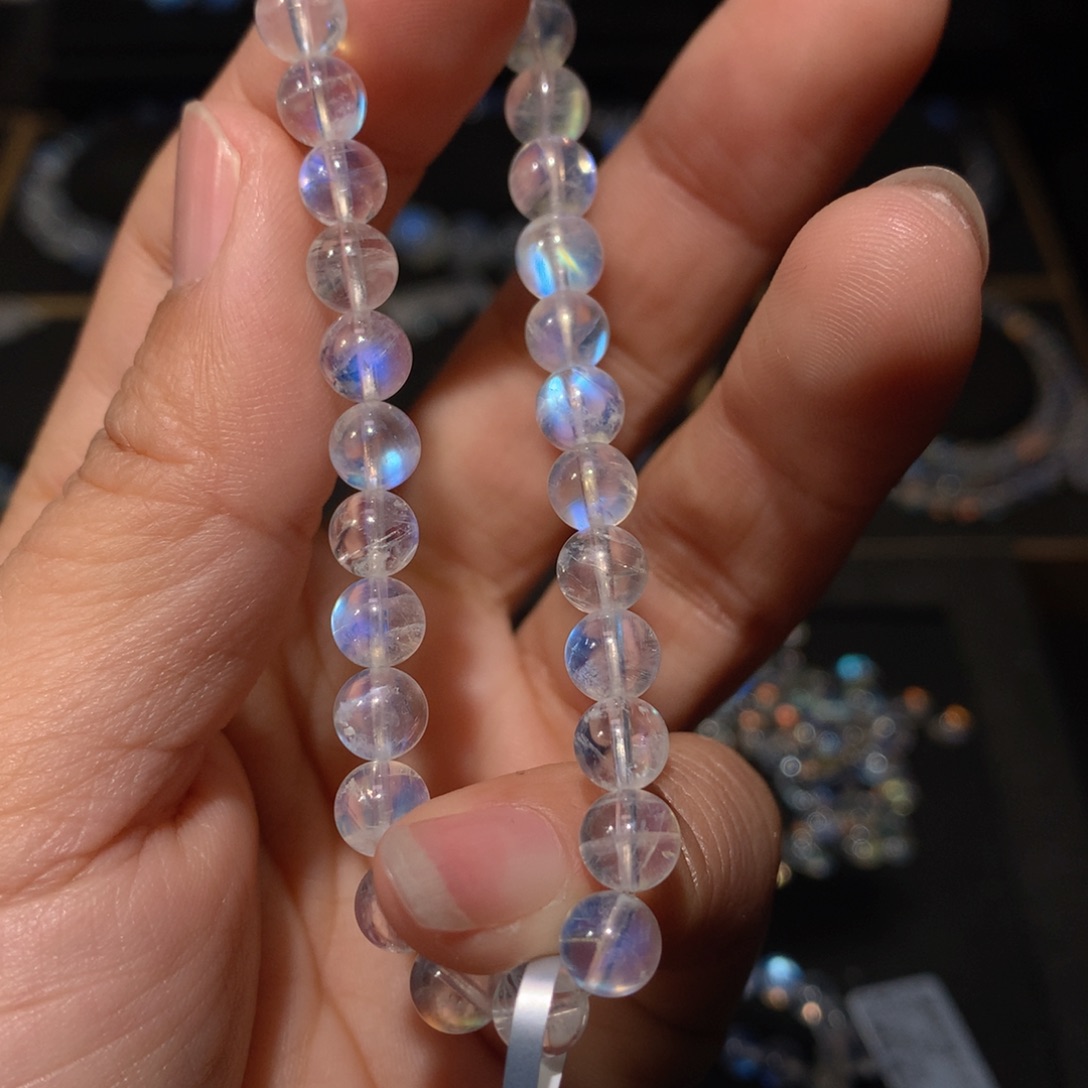 月光石手链6.2未镶嵌嘟*