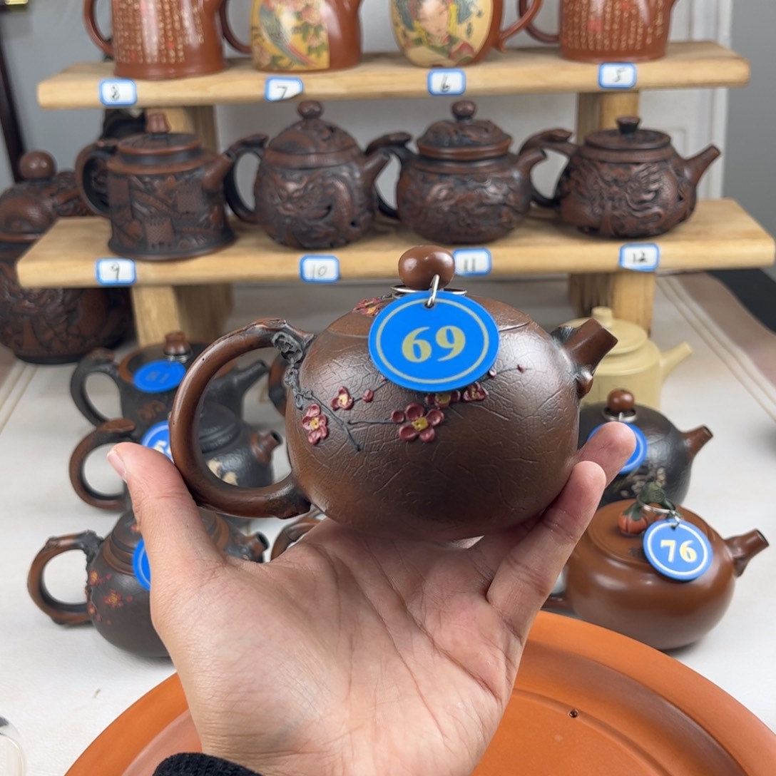 壶210cc 建水紫陶全手工制作，老匠人精工制作