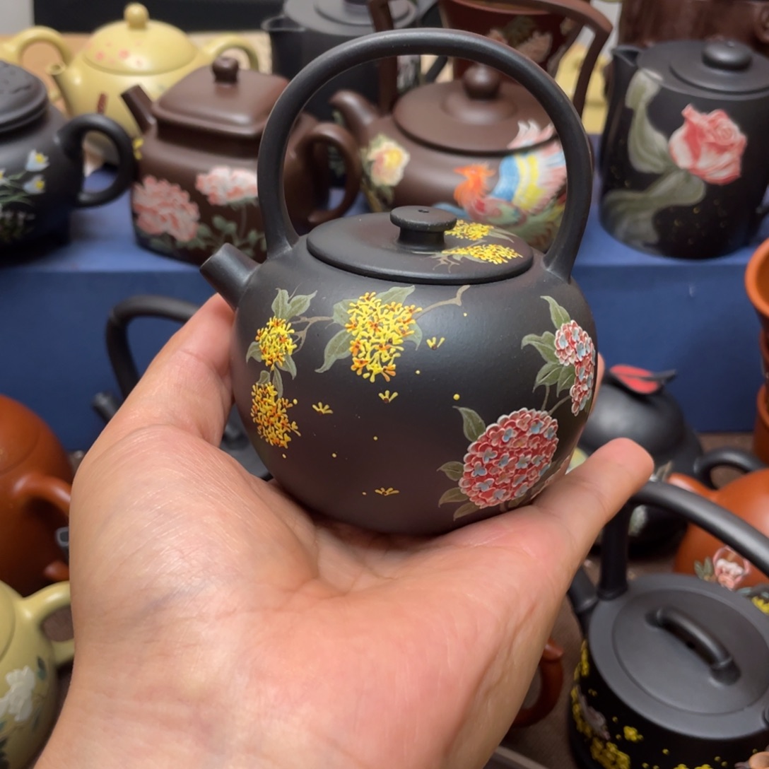 阳***暖紫泥茶杯紫砂茶壶200cc