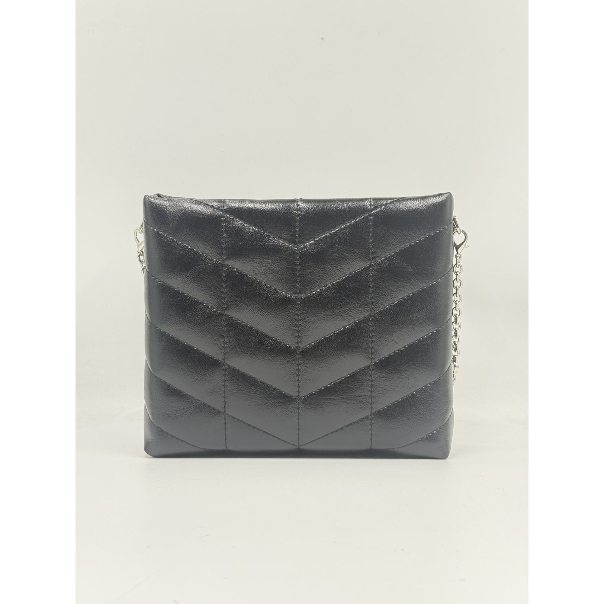 LQ-WITH-QUEEN真皮女包四方钻链条腋下黑色0636