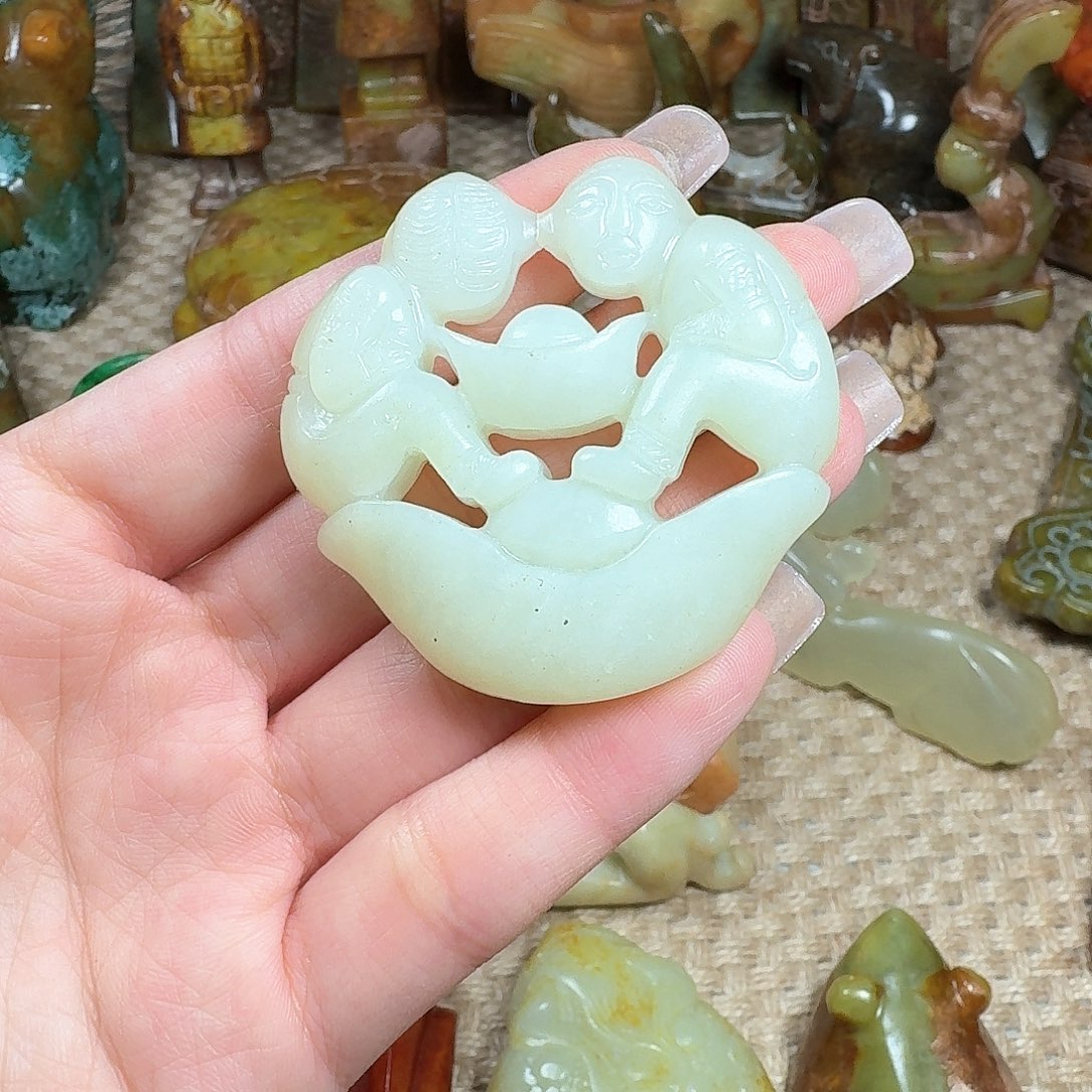 白玉菩提吊坠挂件