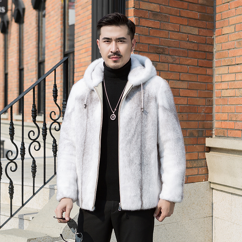 貂皮男装貂皮男款皮草男款貂皮100%真貂男款男士貂外套貂毛皮草
