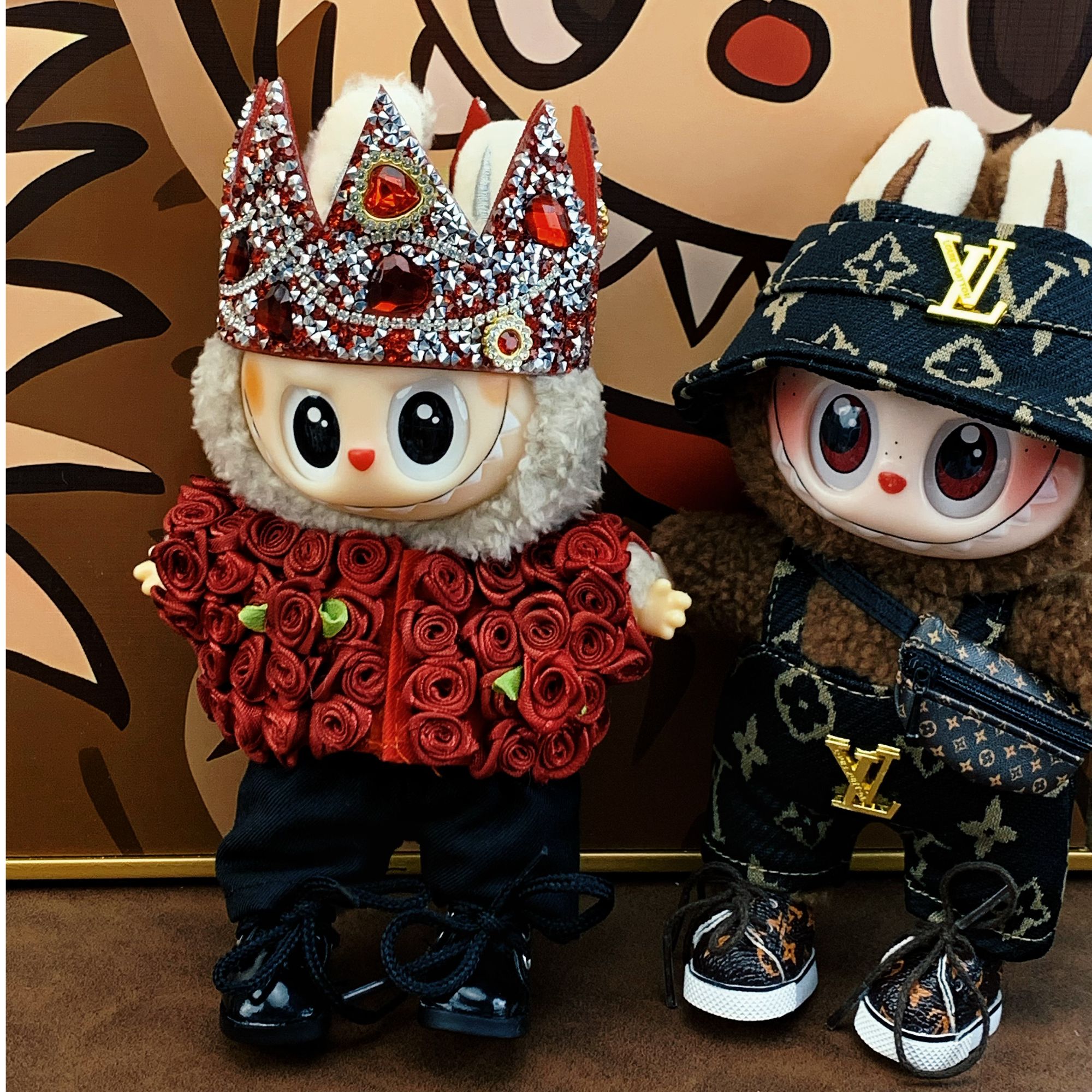 权志龙同款玫瑰皇冠labubu娃衣不含娃