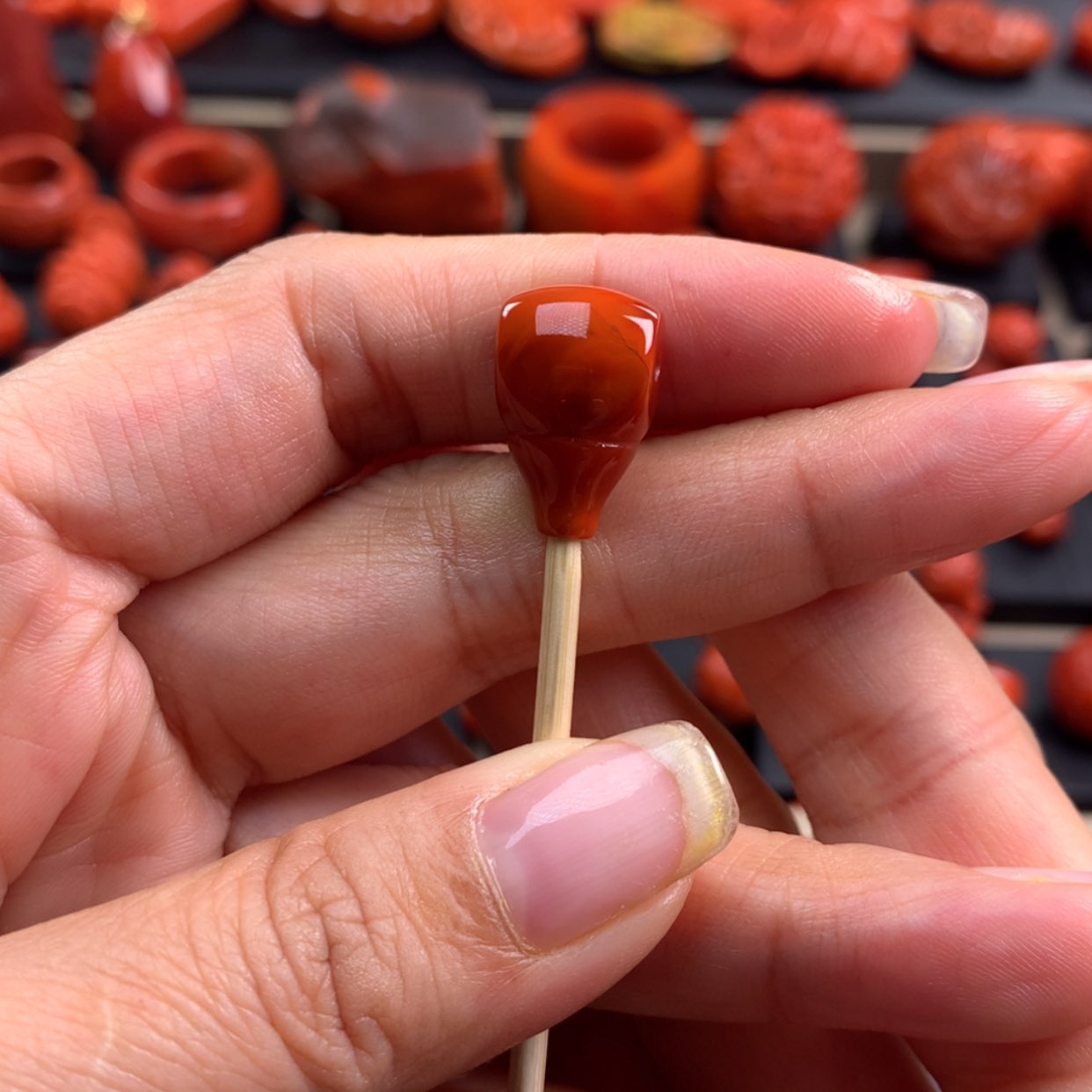 【闪购商品】南红玛瑙三通11mm未镶嵌