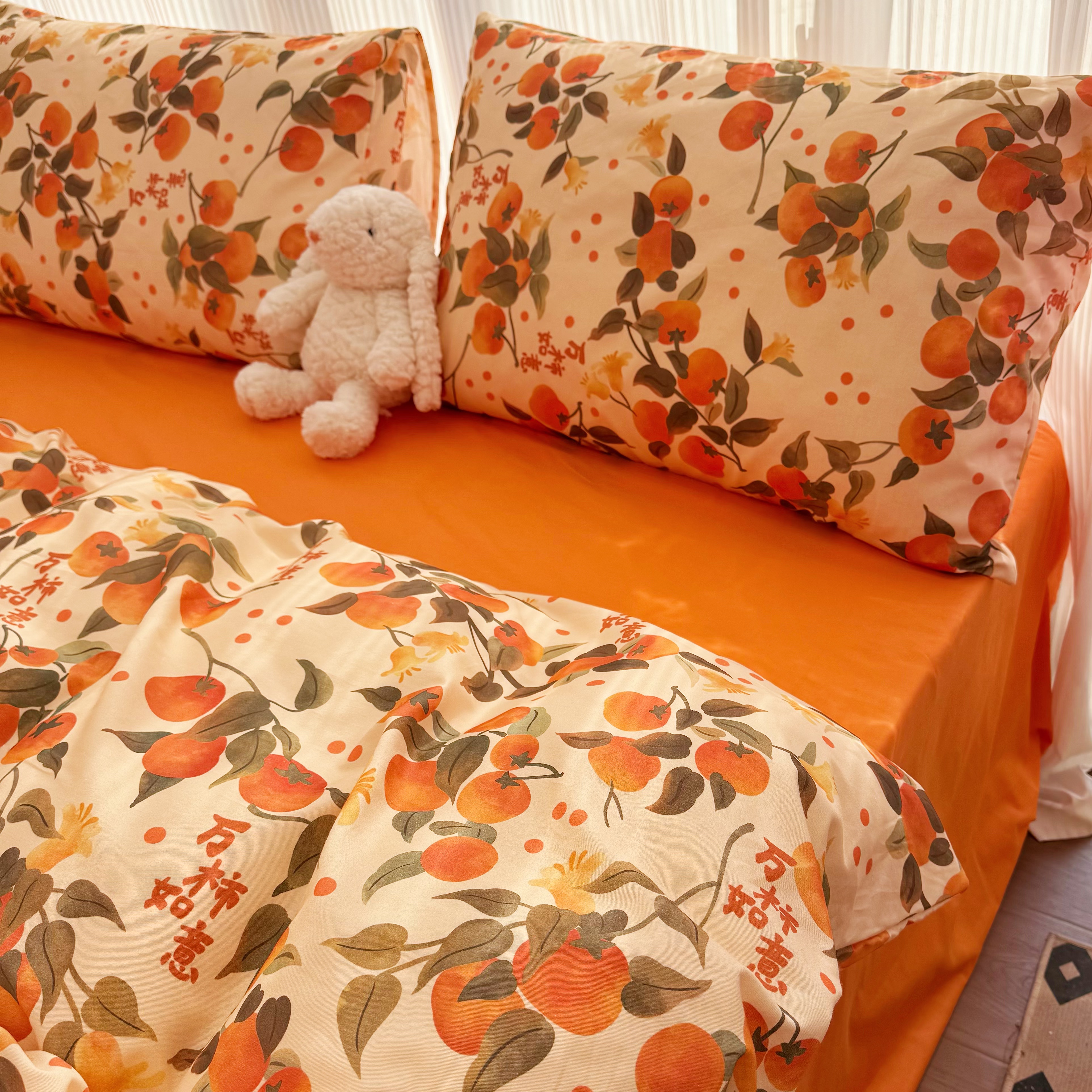 春秋ins全棉四件套加厚100%斜纹纯棉田园风碎花床单被套床上用品