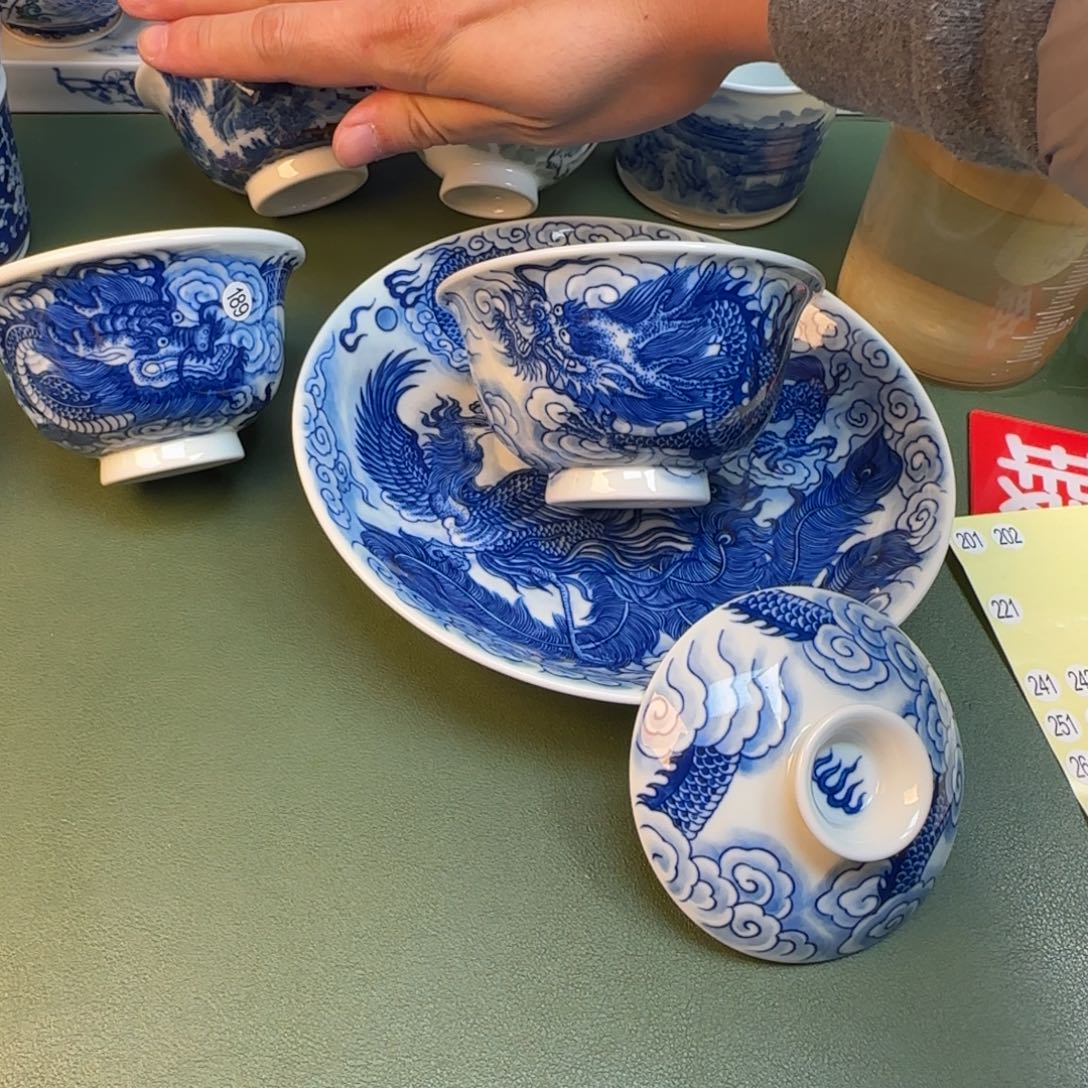 彦祖纯手工手绘茶具