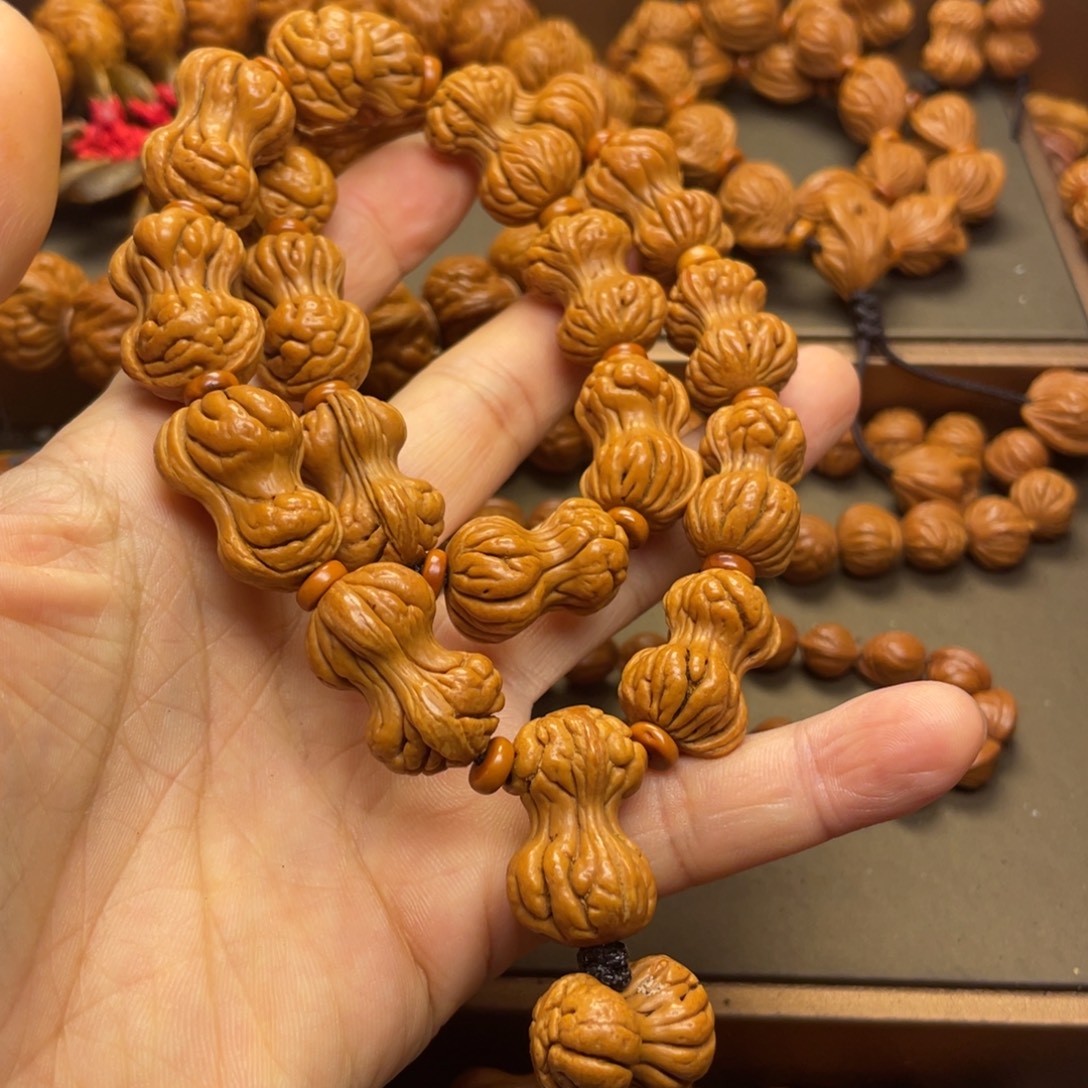 留***余手串桃核龙纹桃核35