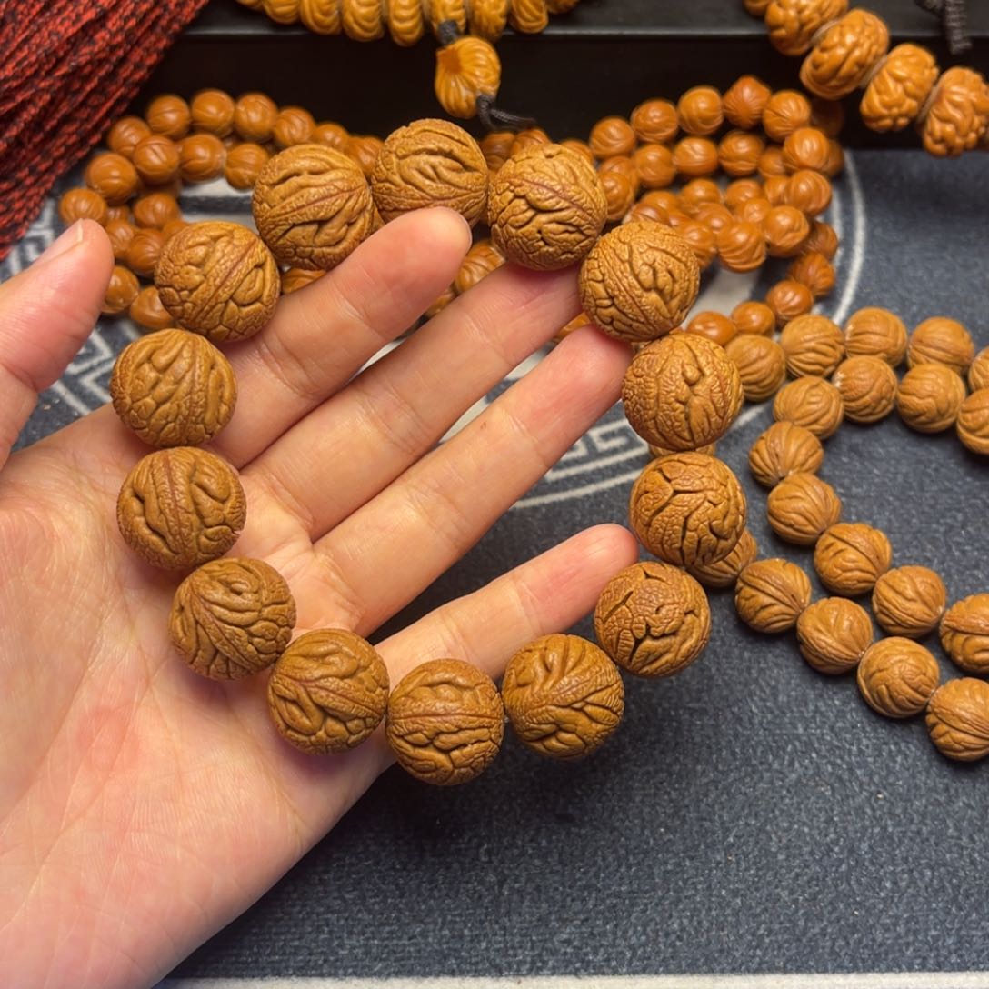 桃核手串龙纹桃核