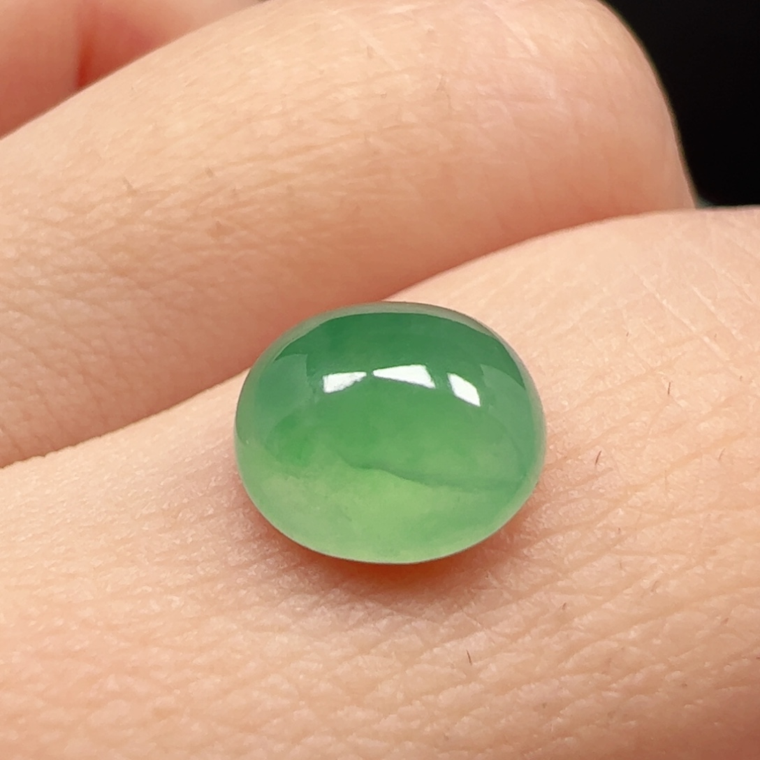 翡翠未镶嵌耳饰蛋面