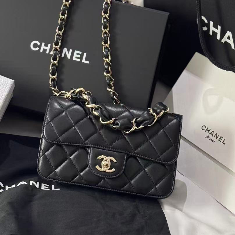 99新 Chanel/香奈儿 Chanel黑金25B皮穿链手提cf 25120120-01