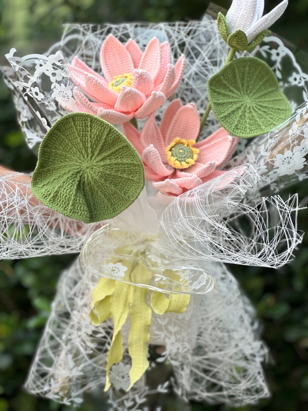 纯手工荷花束成品发货适合教师节送老师女友礼物