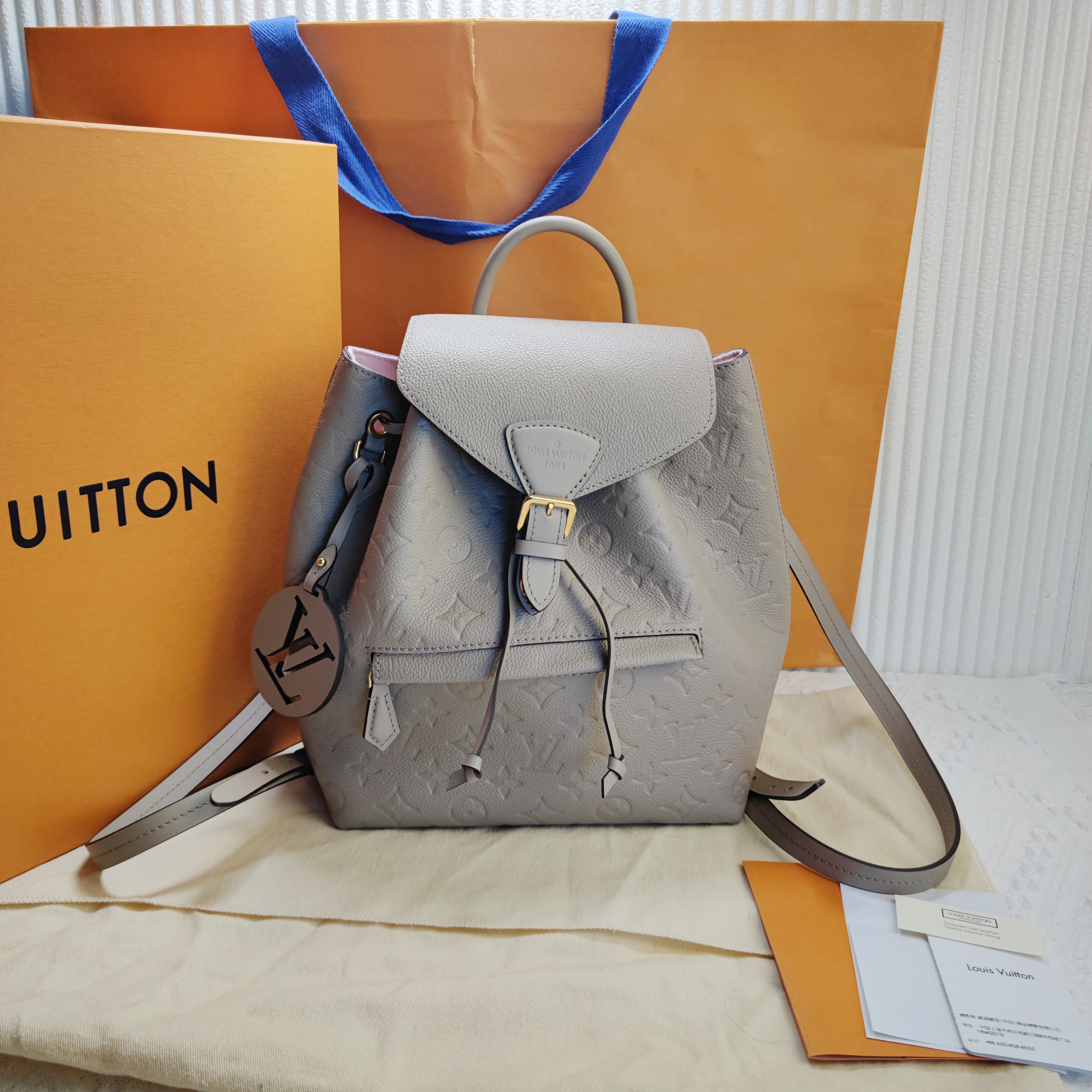 95新 LouisVuitton/路易威登 LV路易威登 Montsouris全皮双肩包 