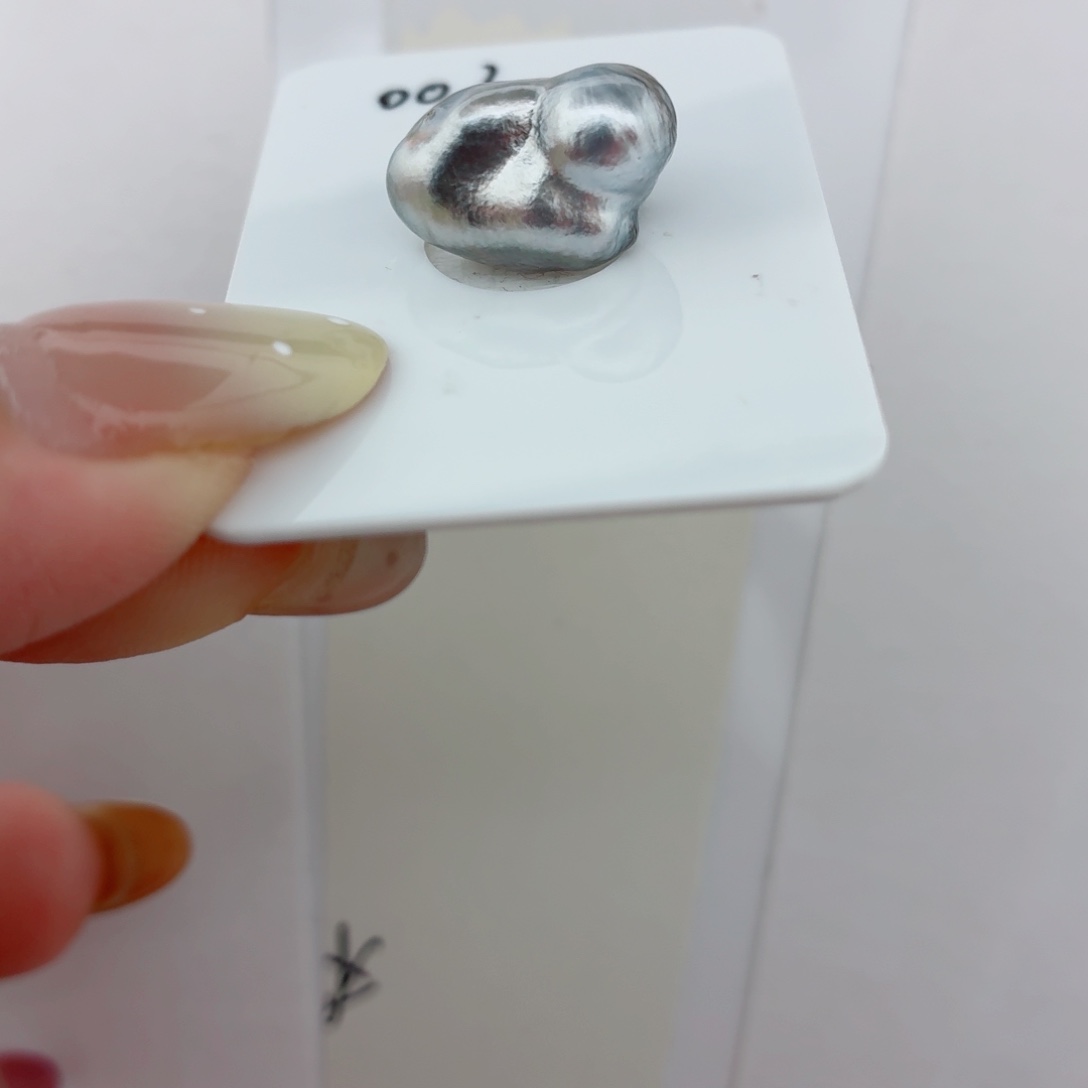 海水珍珠裸珠海水珍珠大溪地铂金灰keshi裸珠