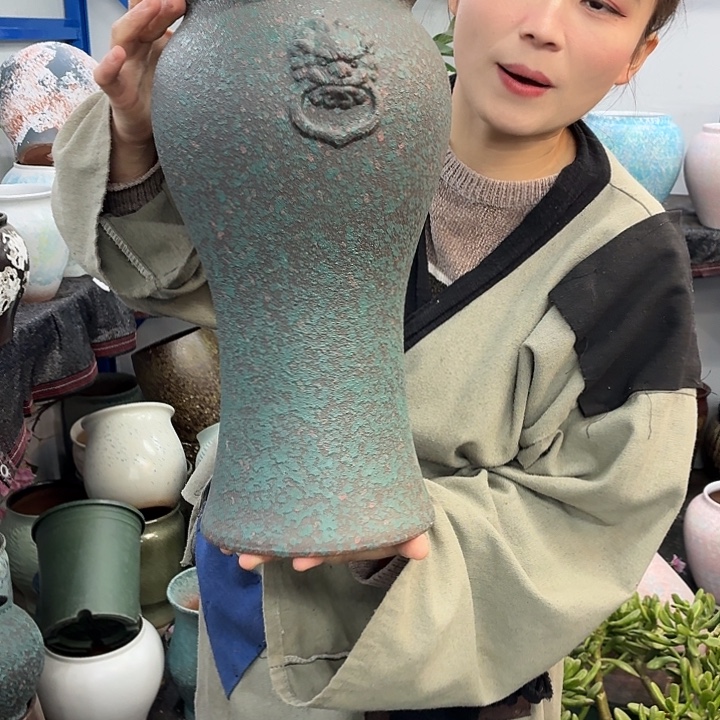 18×40 -粗陶花盆有孔-买买买