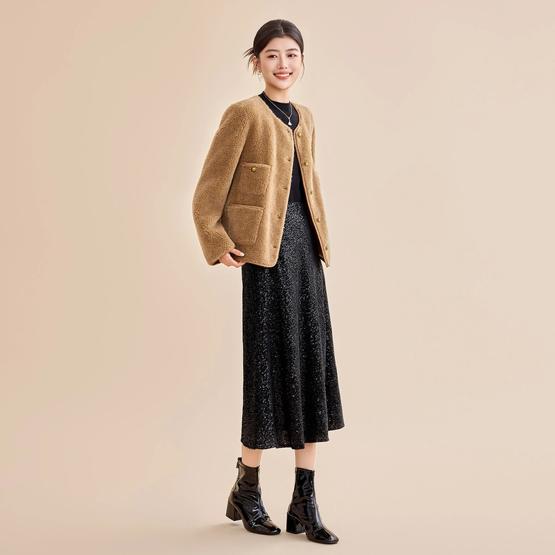 【谷邦L+】G4408097-6谷邦纯羊毛小香风短外套