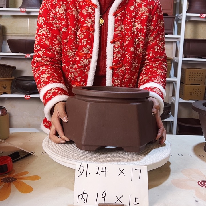 紫砂紫砂花盆呵呵