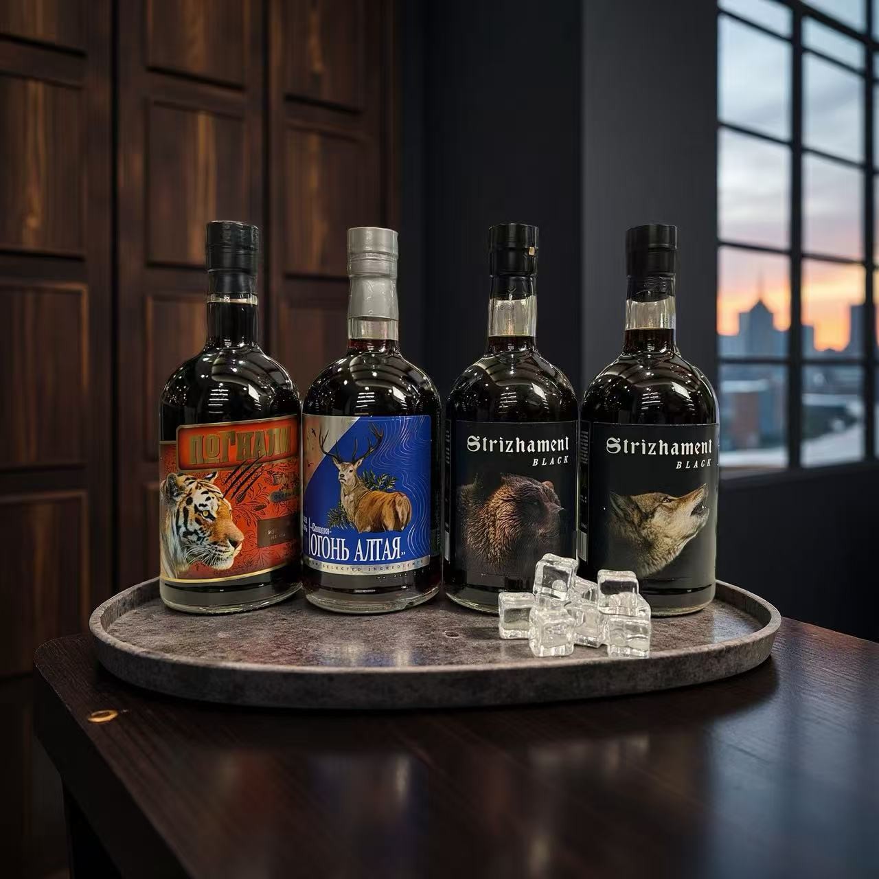 【俄品优选】俄罗斯进口巴液喝里五代阿尔泰＋黑格配置浸泡酒4瓶