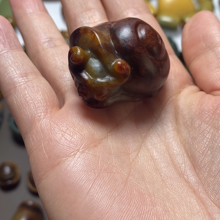 岫岩河磨玉（透闪石质玉）手把未镶嵌用****7