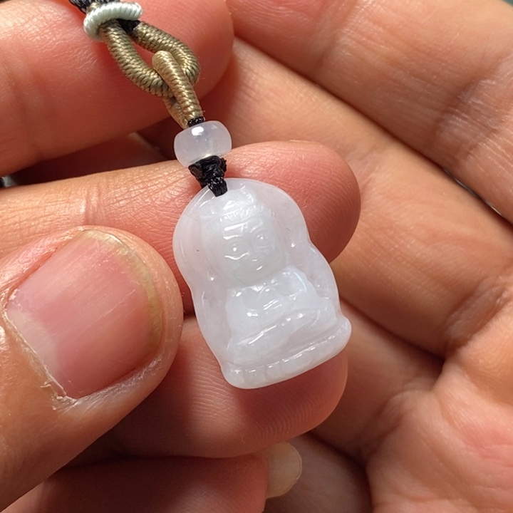 翡翠未镶嵌颈饰天然缅甸翡翠A货宝宝观音吊坠