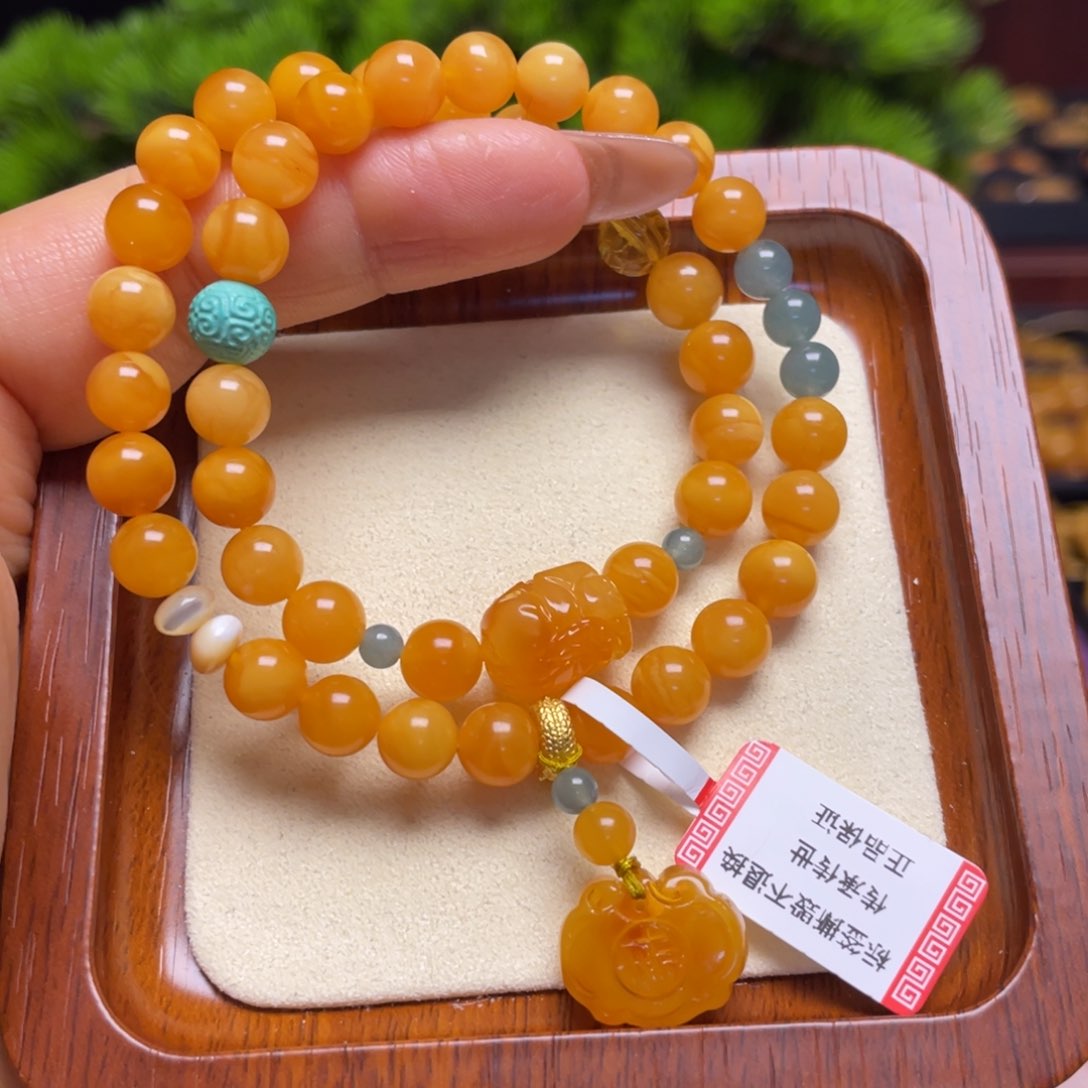 蜜蜡手链未镶嵌手串