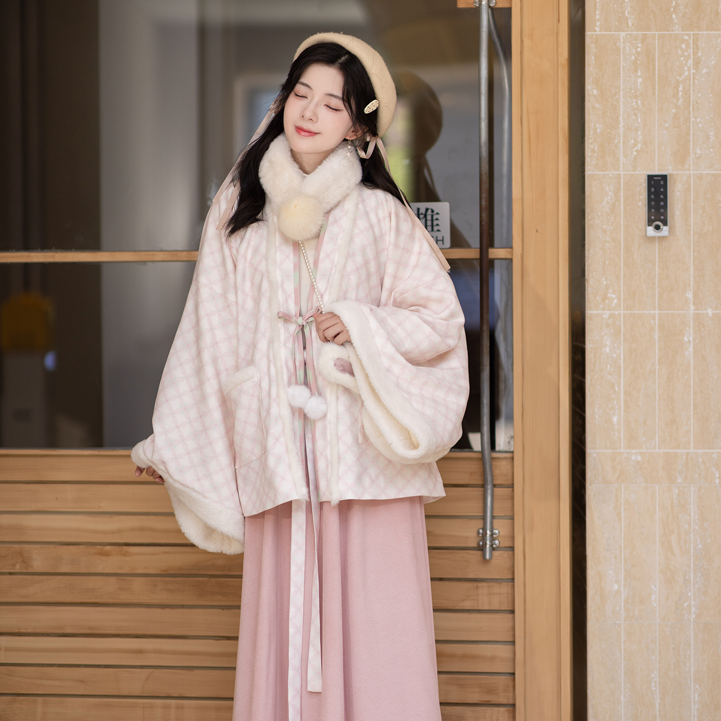 池夏【万物有灵:粉粉甜茶】晋制褶衣汉元素六破裙原创改良汉服 秋