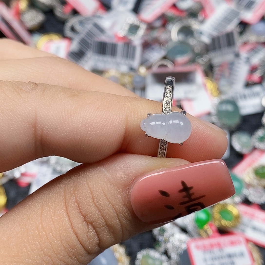 翡翠银S925镶嵌戒指