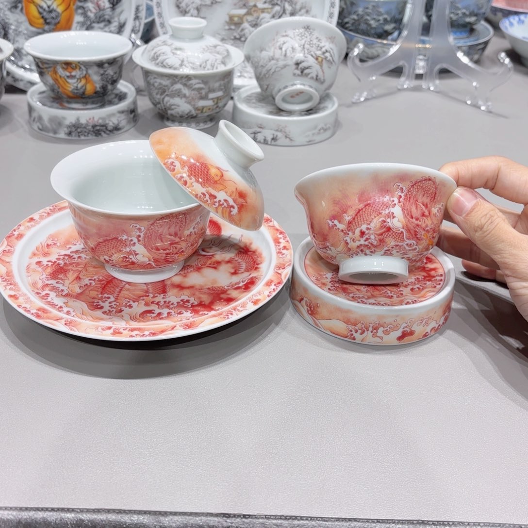 盖碗景德镇高温茶具