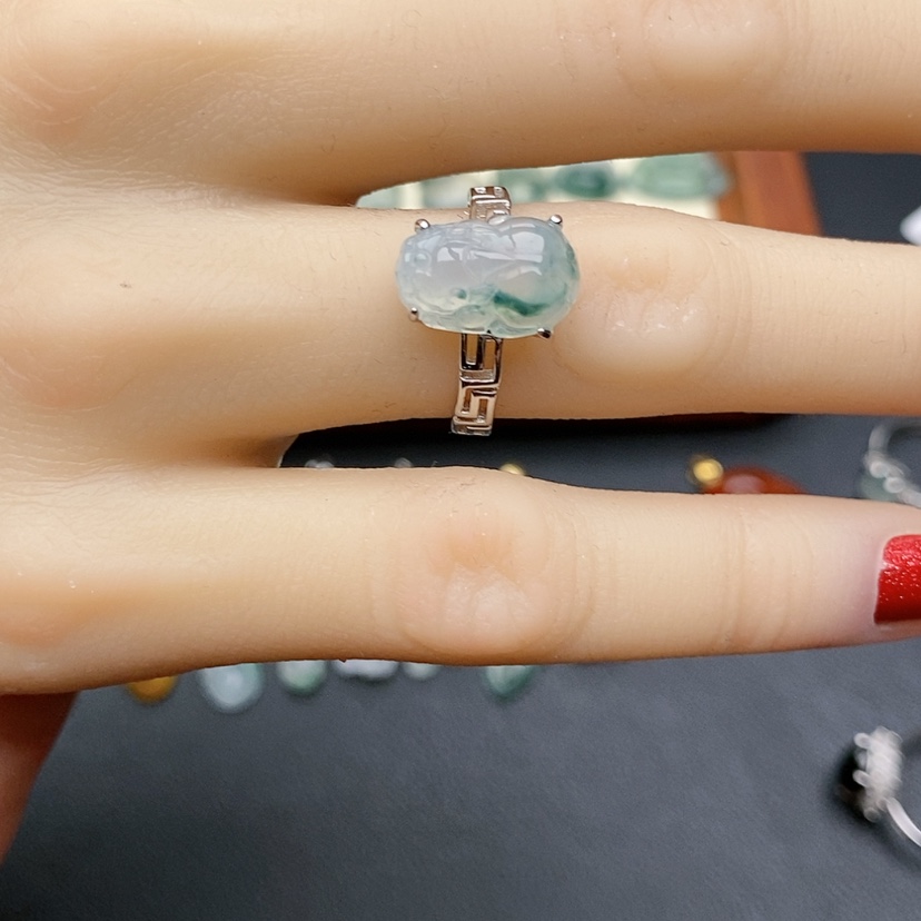 【闪购商品】翡翠戒指银S925镶嵌?****?戒指