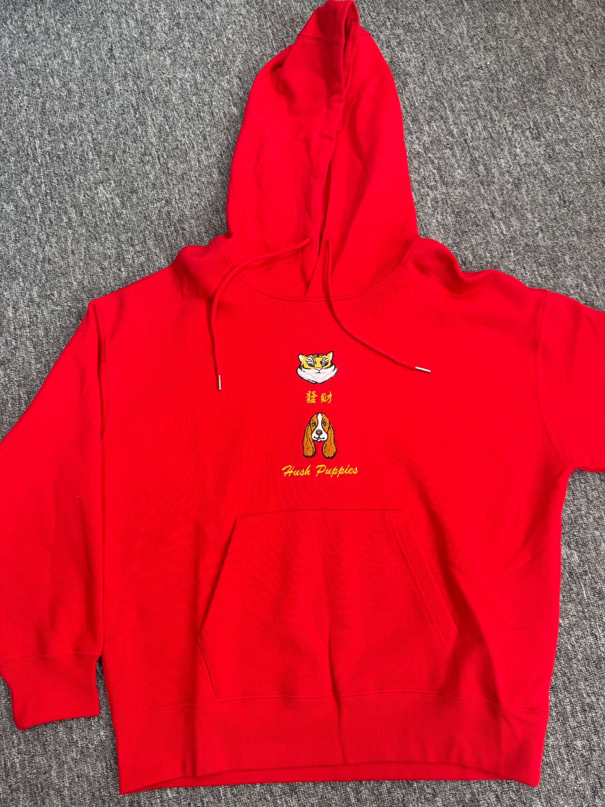 春秋时尚百搭喜庆狗狗红色卫衣女款HC-22191D